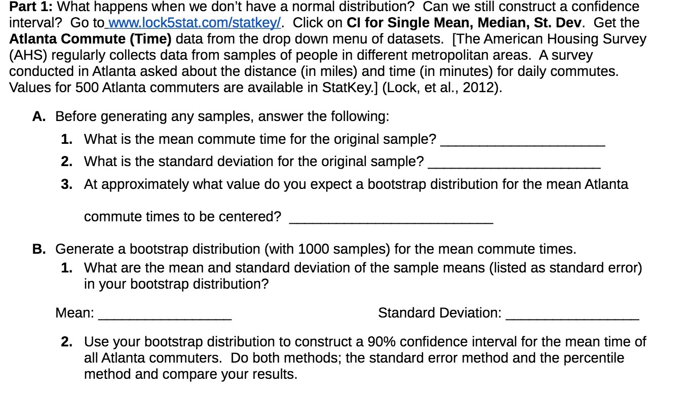 Part 1: What happens when we don't have a normal distribution? Can