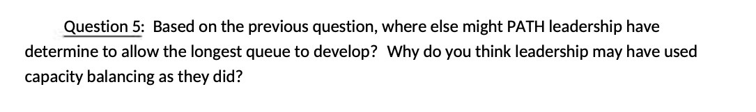 Question 5: Based on the previous question, where else might PATH leadership
