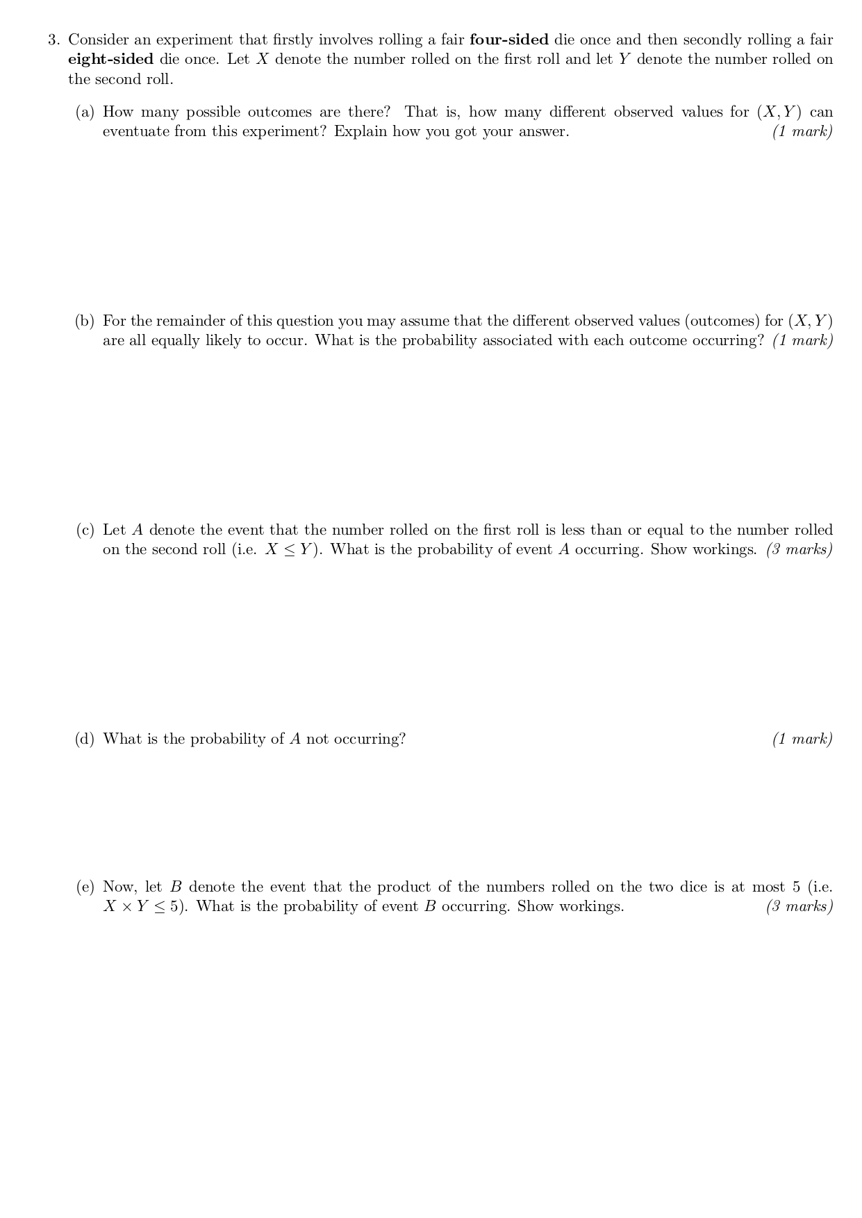 2: a) Answer here. b) i) Answer here. ii) Answer here. iii)