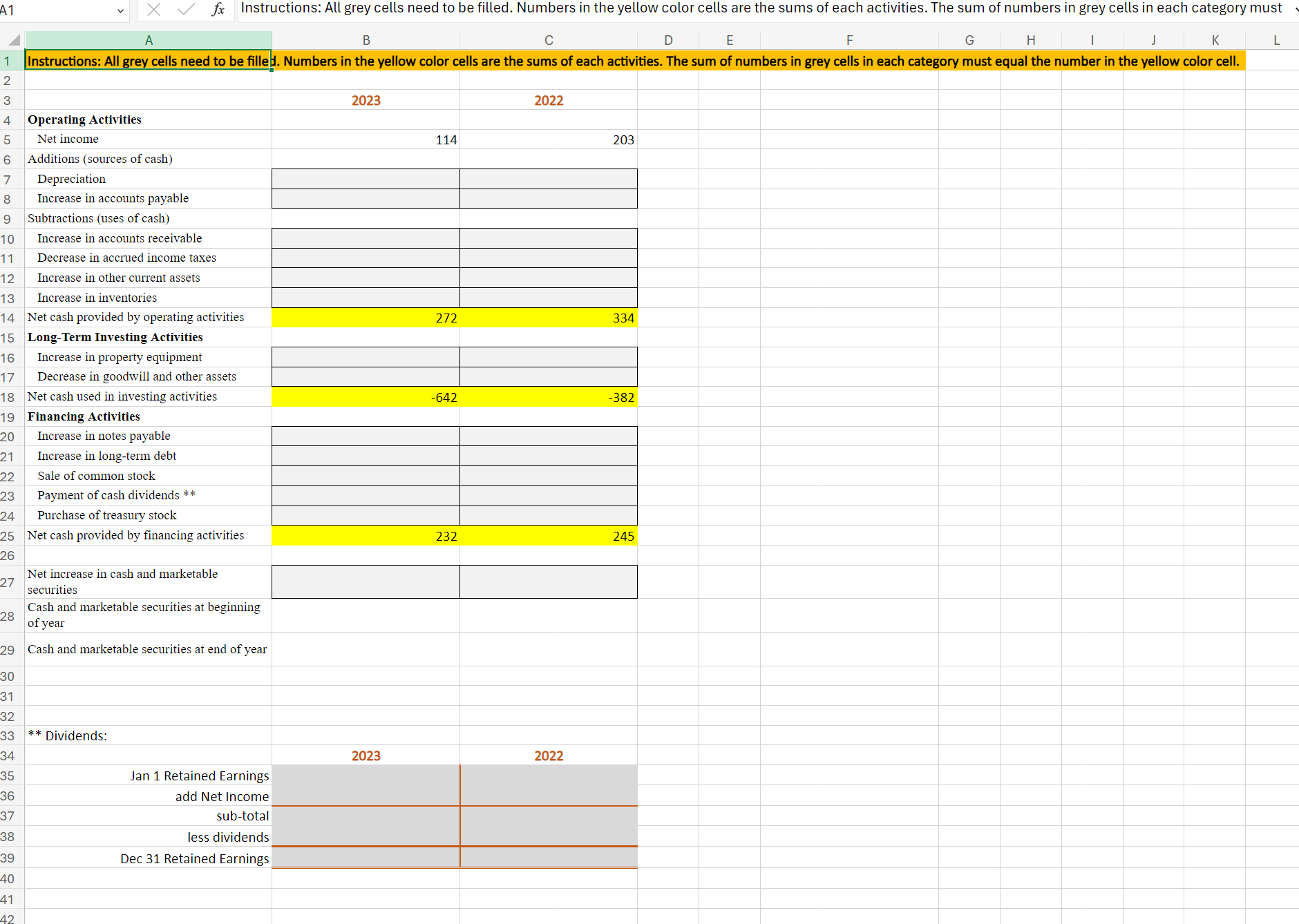 (LGI), using this Excel workbook, which includes the following tabs: Bal. Sheet
