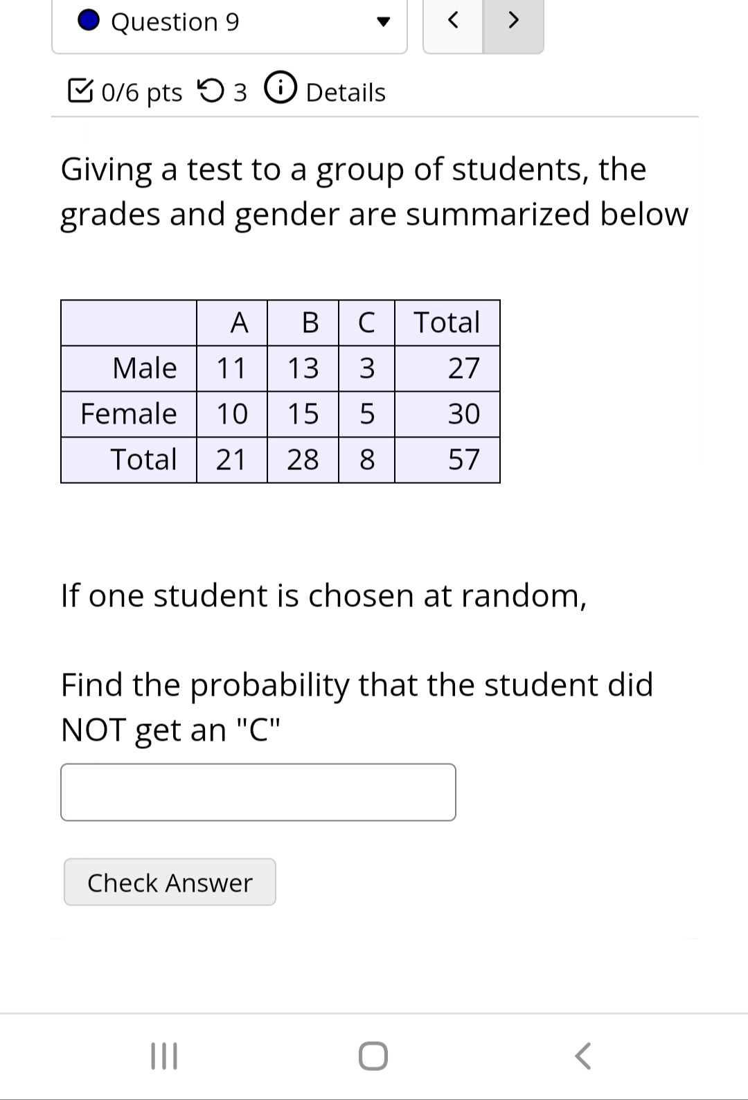 Question 9 0/6 pts 3 Details > Giving a test to a
