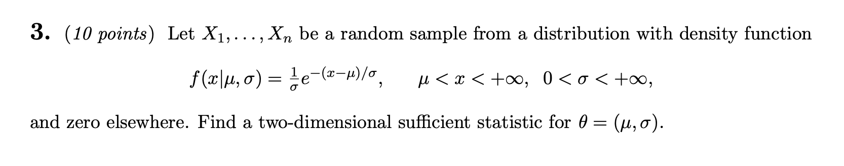 distribution with density function f(x|0) = 2x/0, and zero, otherwise. We know