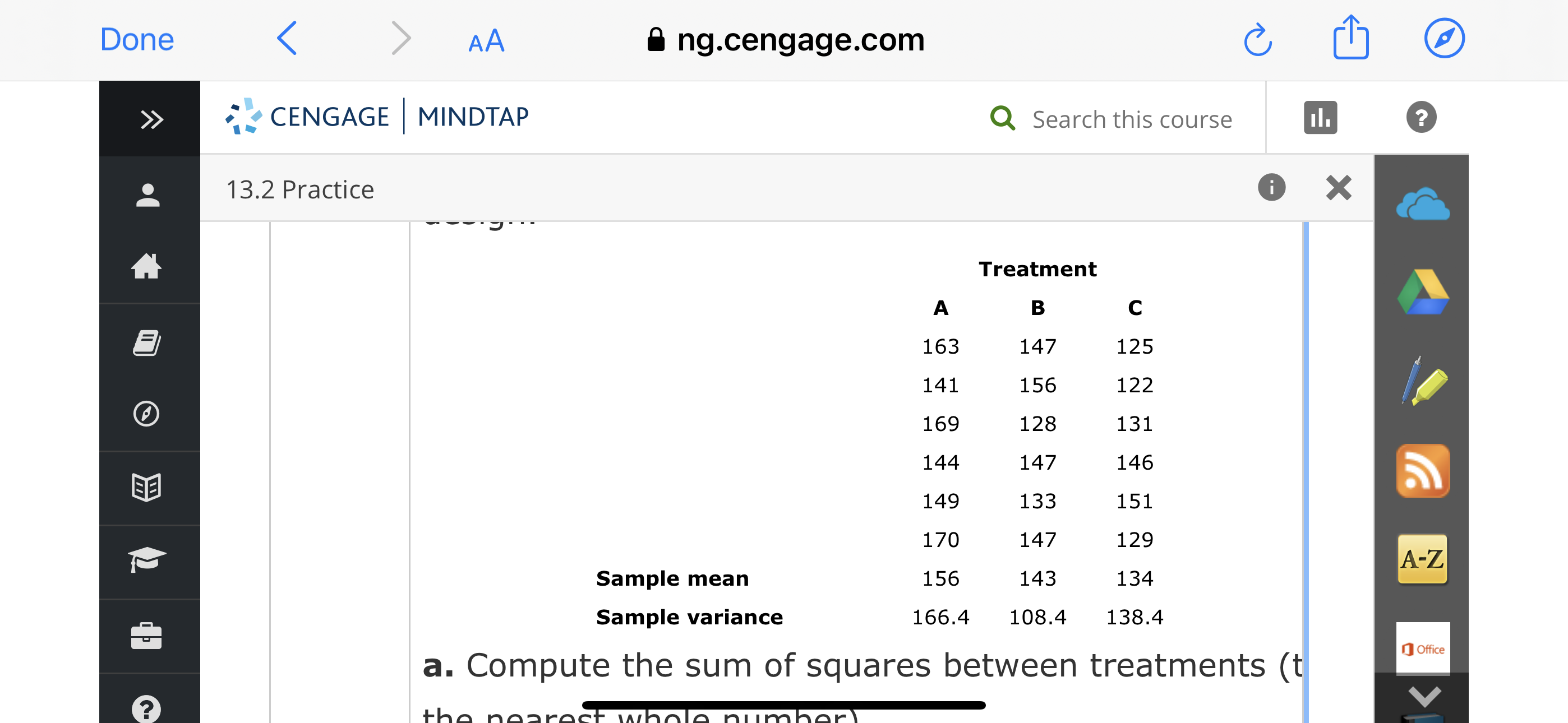 Done < CENGAGE | MINDTAP 13.2 Practice AA ng.cengage.com Q Search this