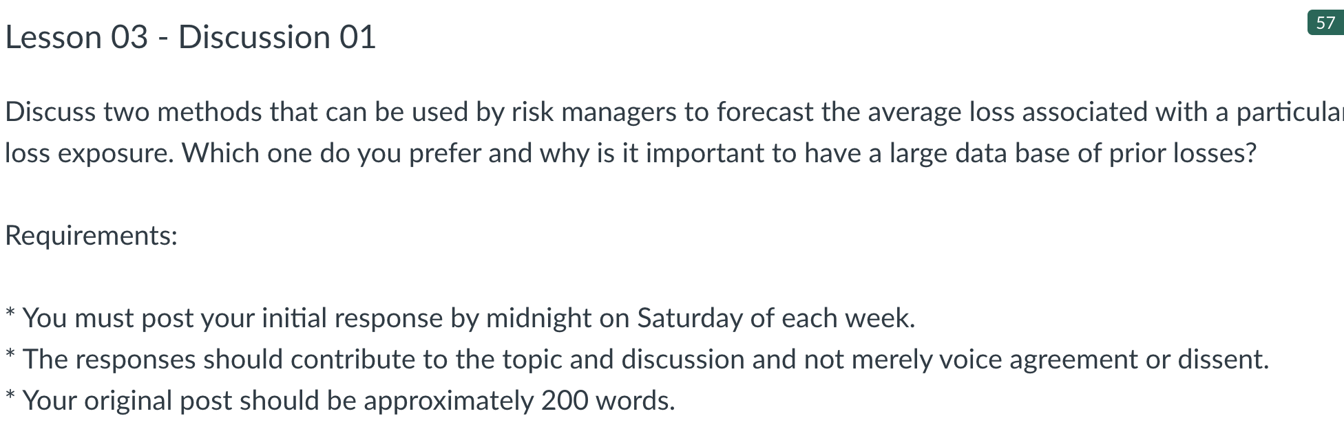 Lesson 03 - Discussion 01 57 Discuss two methods that can be
