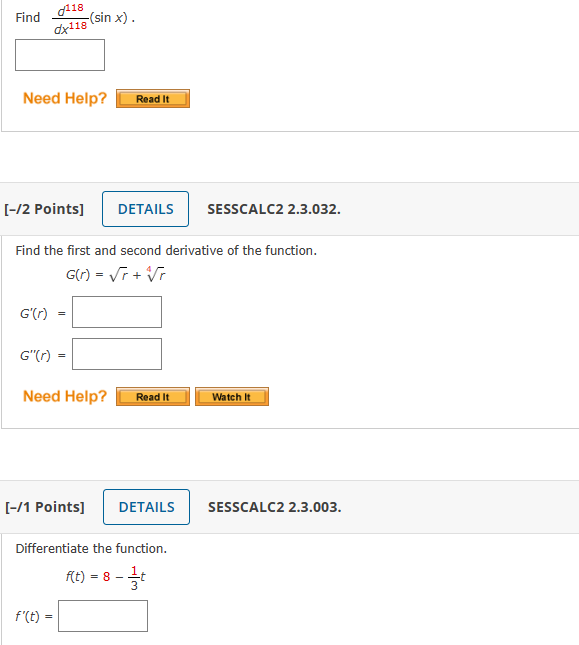 the derivative of the function using the definition of derivative. Part 1