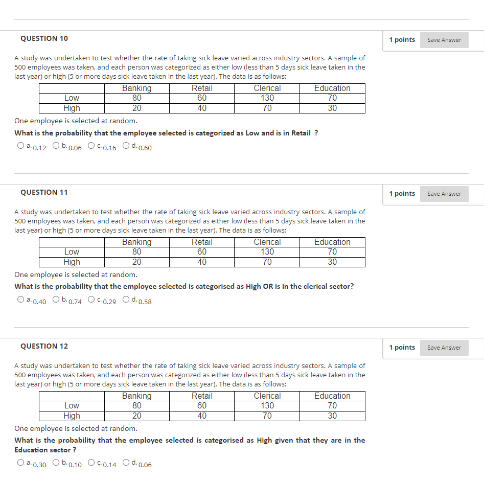 QUESTION 10 A study was undertaken to test whether the rate of