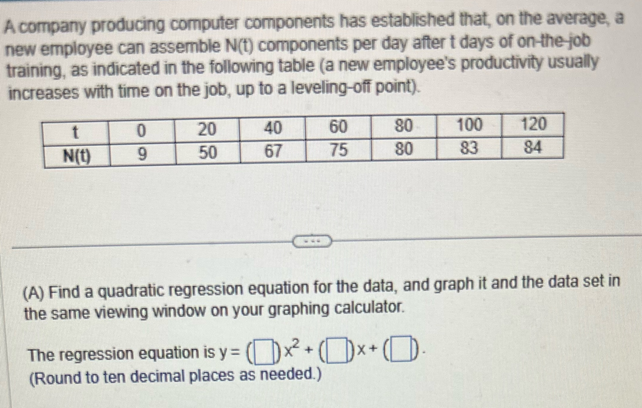 A company producing computer components has established that, on the average, a