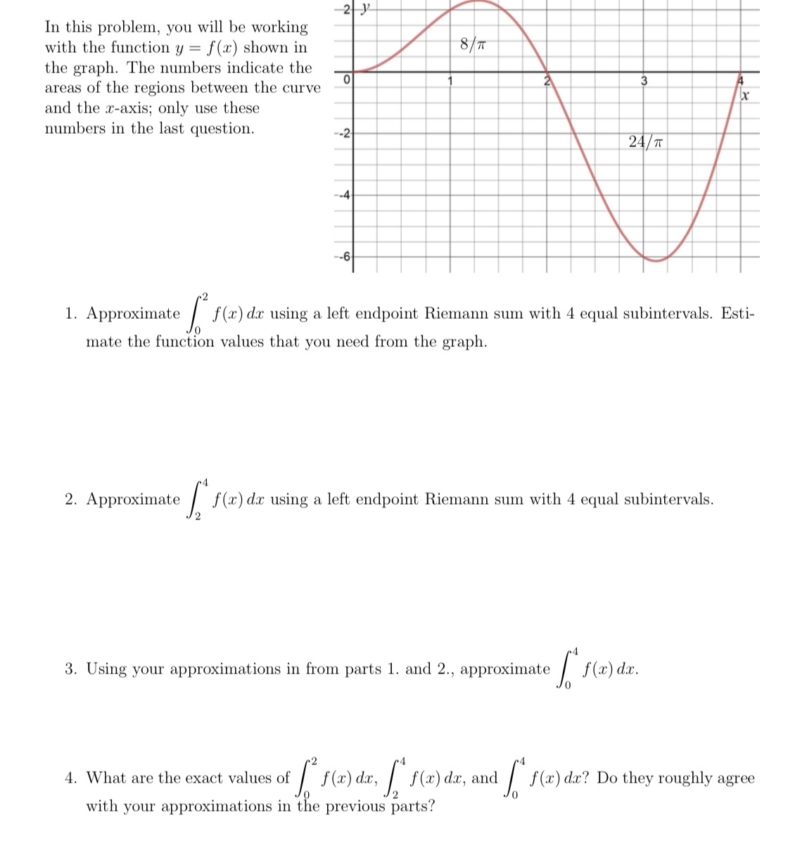 In this problem, you will be working with the function y =