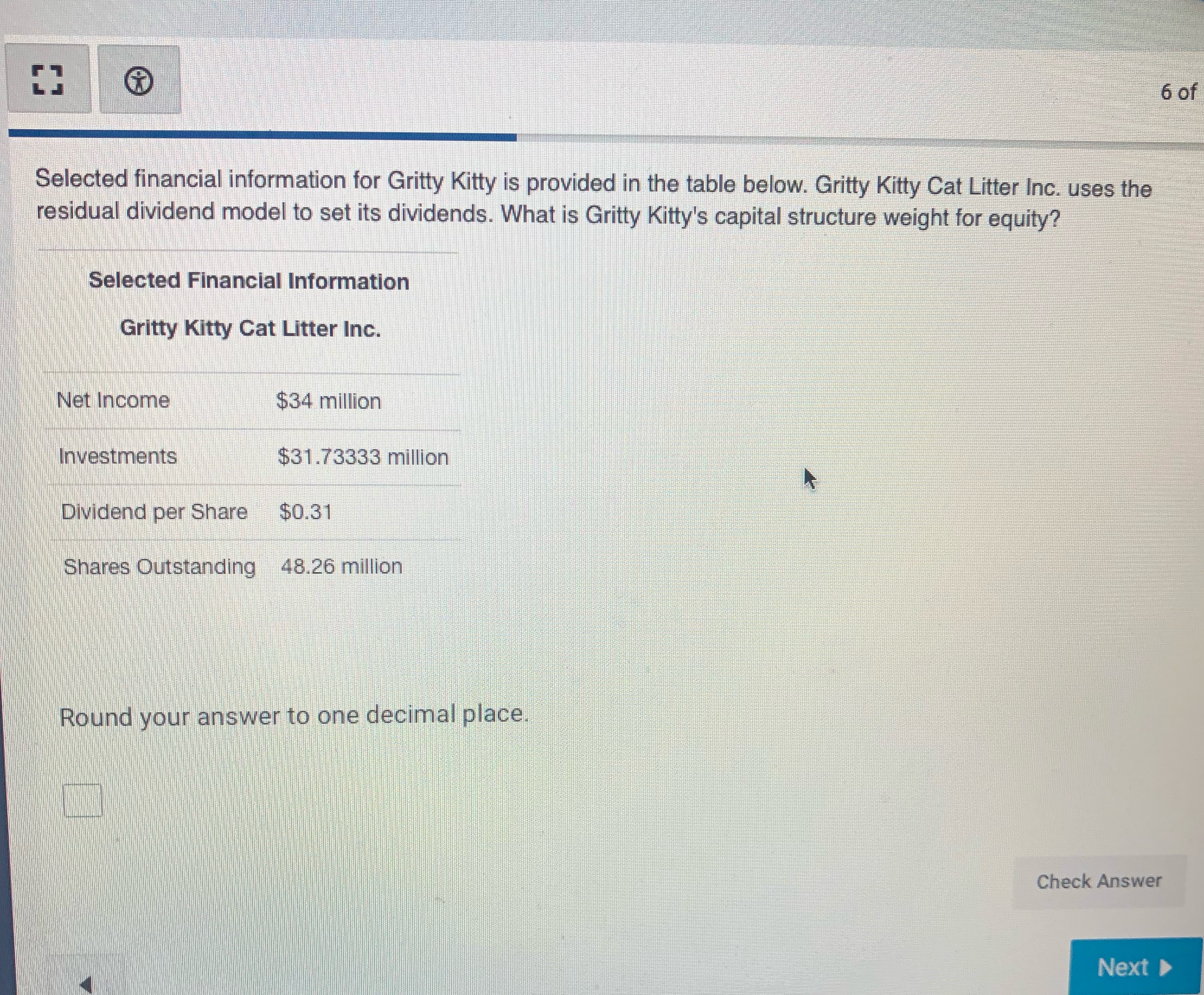 + Selected financial information for Gritty Kitty is provided in the table