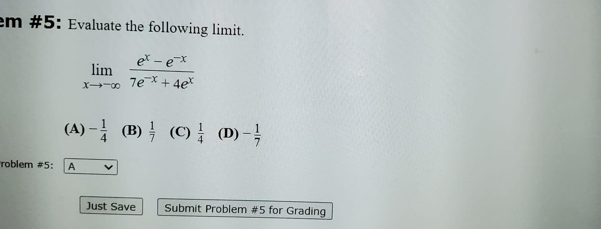 (C) (D) -1 Problem #12: Select X oblem #11: Consider the functions