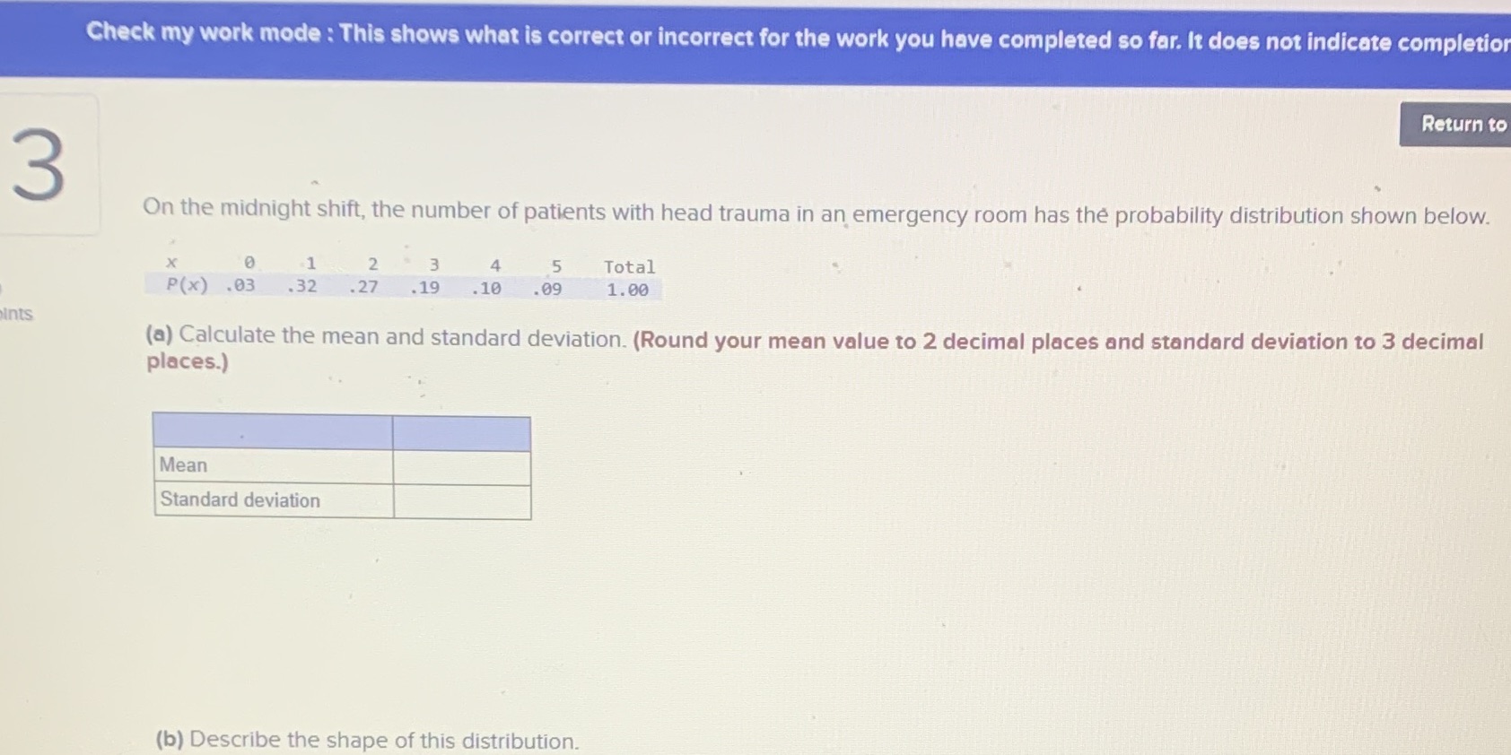 3 Check my work mode: This shows what is correct or incorrect
