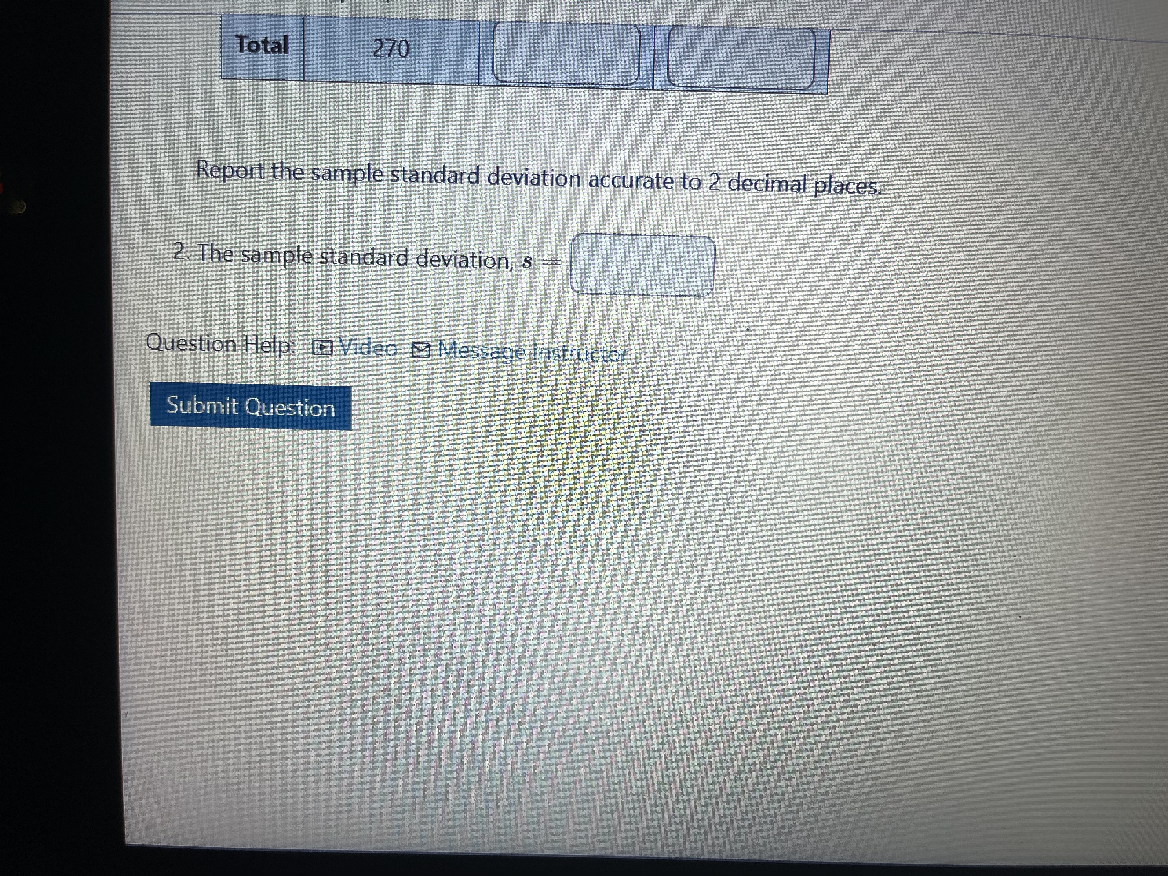 variance Question Help: Video Message instructor Submit Question hp A boxplot for