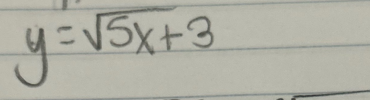 y = 5x+3
