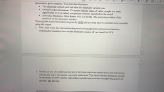 (HBM) and the association with vaccination status for HPV in a sample