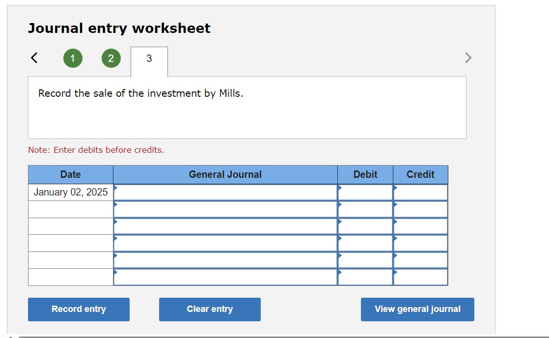 adjustment Gain on investment (unrealized, OCI) Debit Credit 20.0 20.0 View general