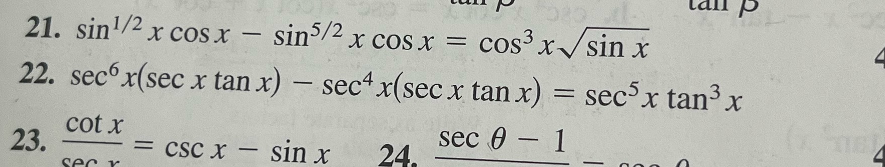 P x cos x - sin 5/2 sin 5/2 x cos x