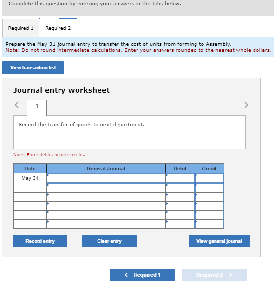Production Cost Report - FIFO Method For Month Ended May 31 Unit