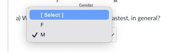 named the colors fastest, in general? M b) Was there at least