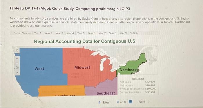 Tableau DA 17-1 (Algo): Quick Study, Computing profit margin LO P3 As