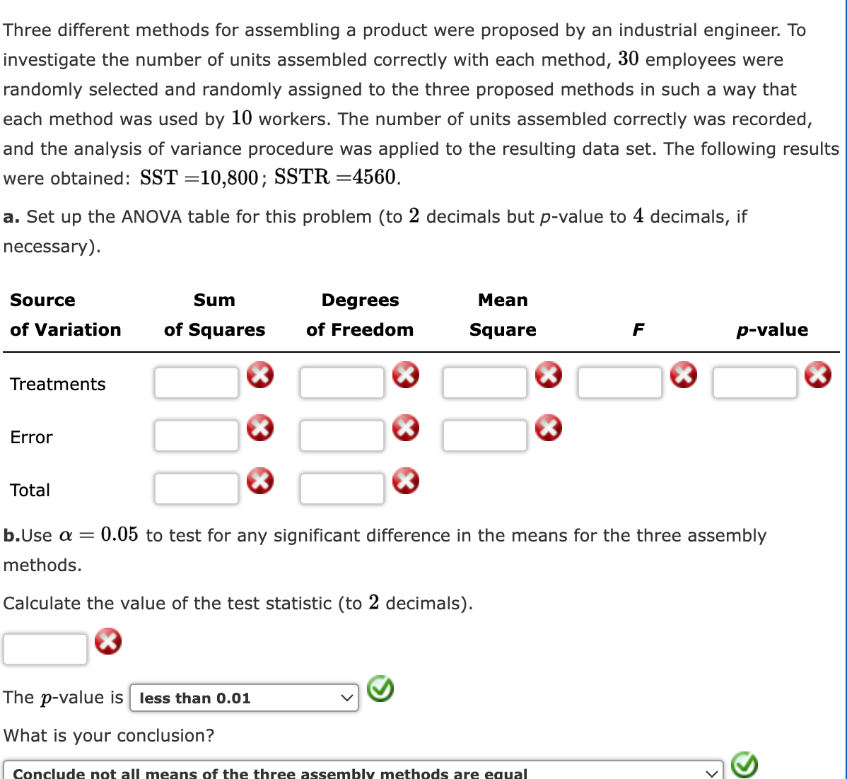Three different methods for assembling a product were proposed by an industrial