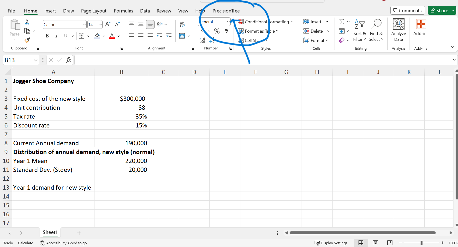 File Home Insert Draw Page Layout Formulas Data Review View Help Precision