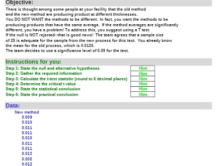 Objective: There is thought among some people at your facility that the