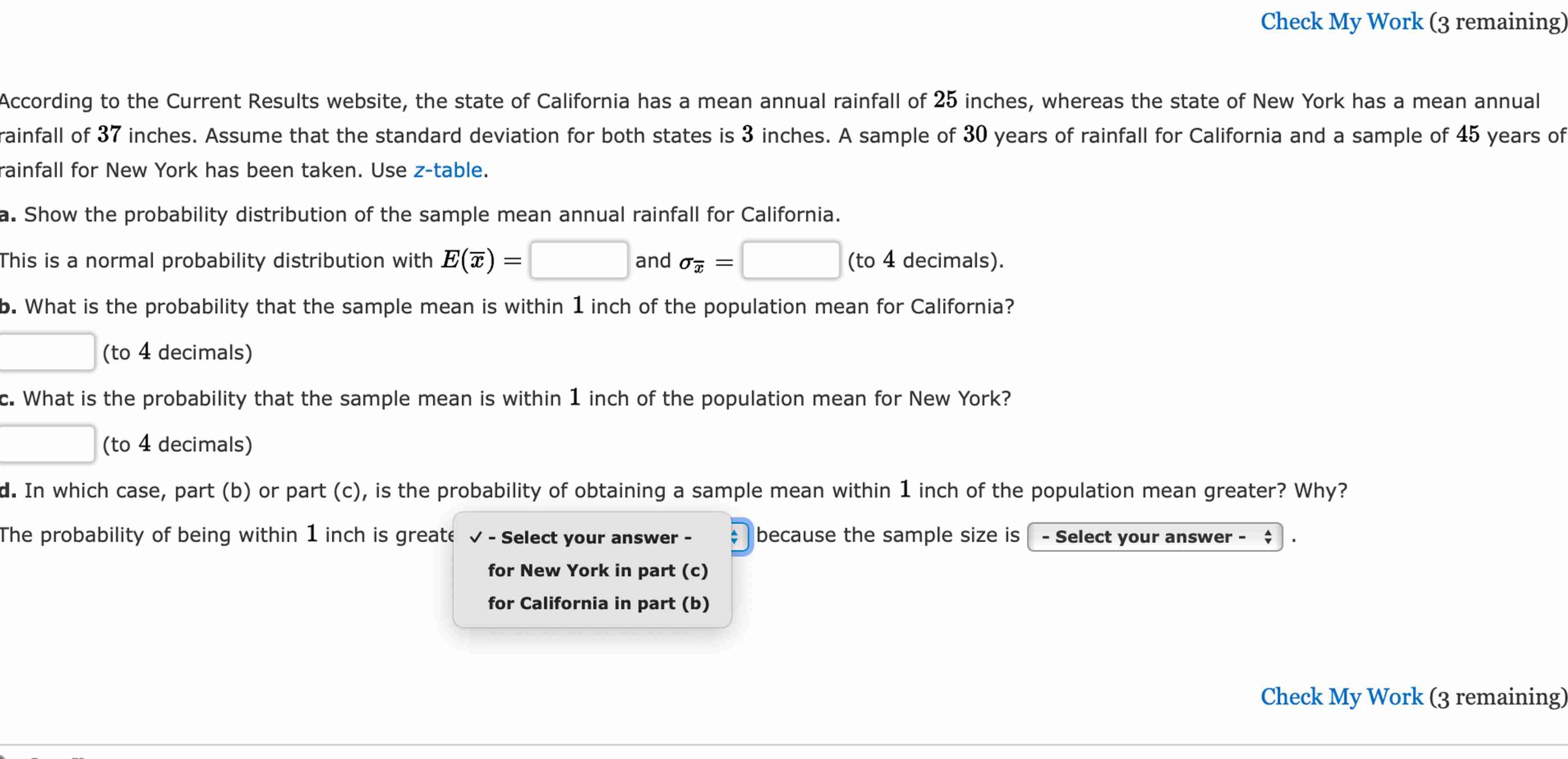 Check My Work (3 remaining) According to the Current Results website, the