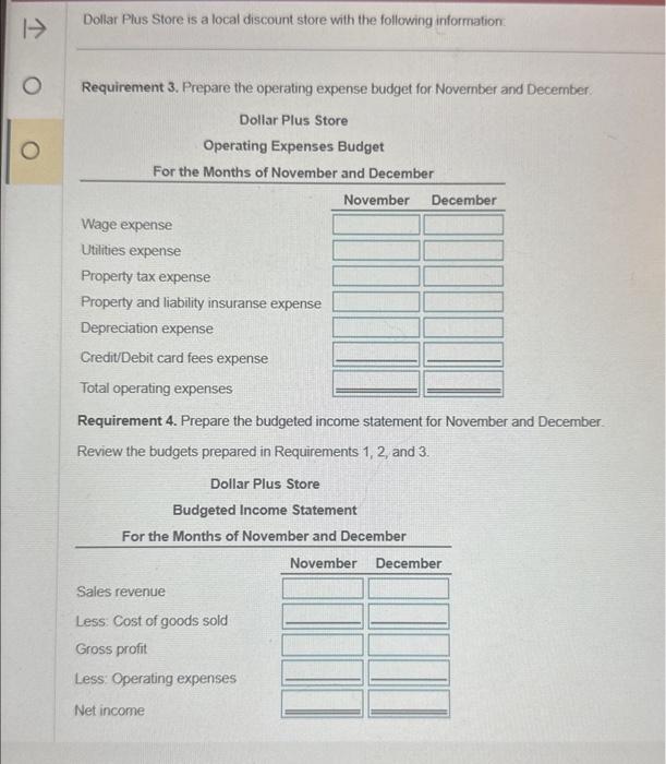 5. Cash collections budget 6. Cash payments budget 7. Combined cash budget
