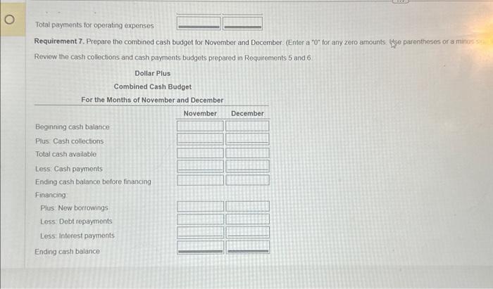 $320,000. Sales are projected to increase by 20% in November and another