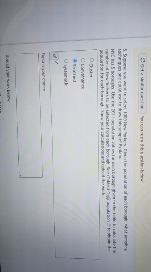 Get a similar question You can retry this question below 5. Suppose