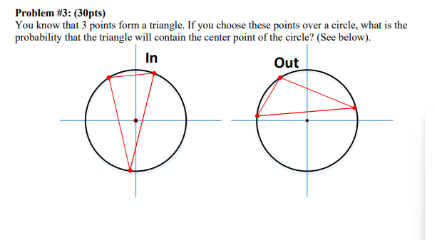 Problem #3: (30pts) You know that 3 points form a triangle. If