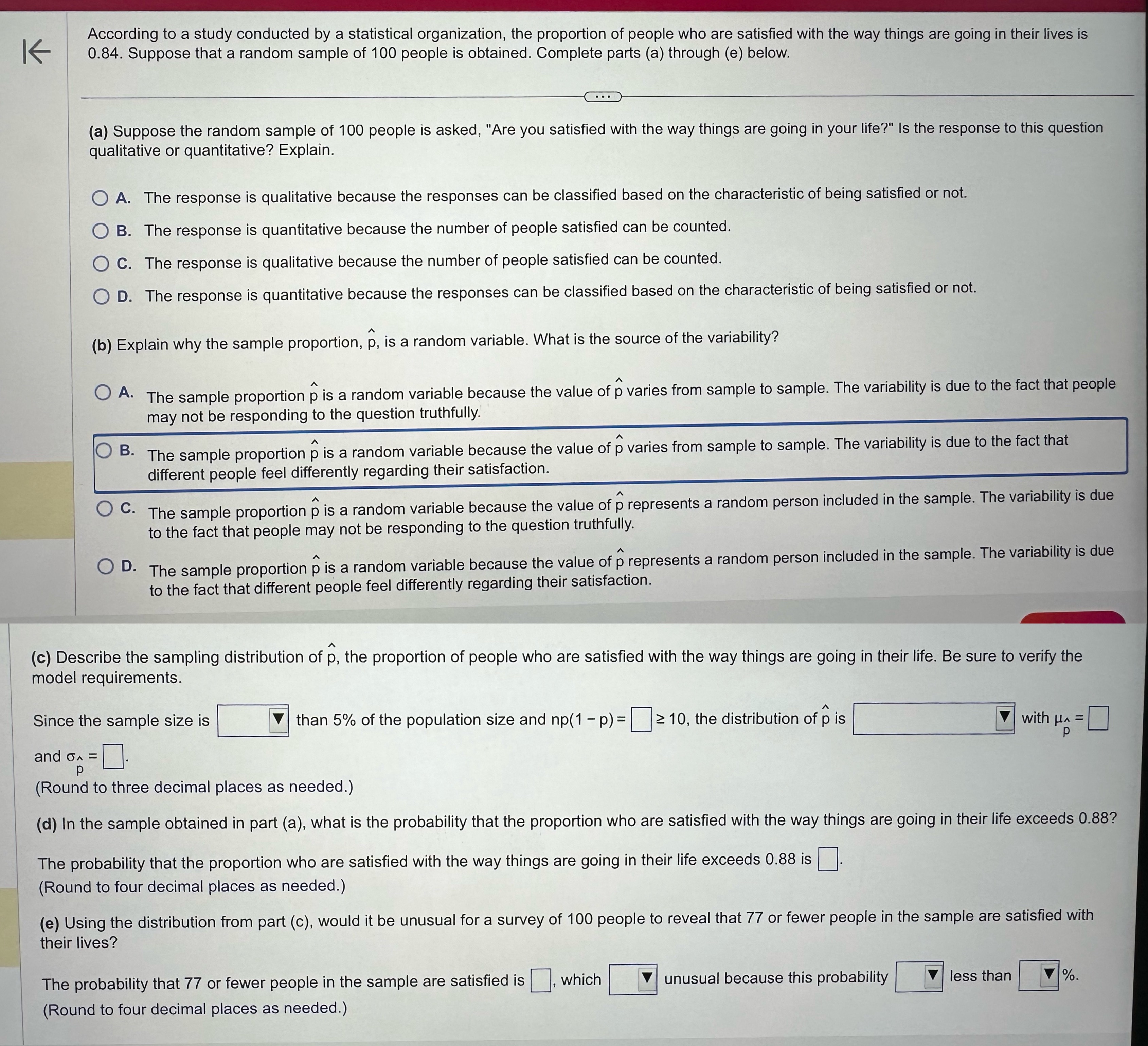 K According to a study conducted by a statistical organization, the proportion