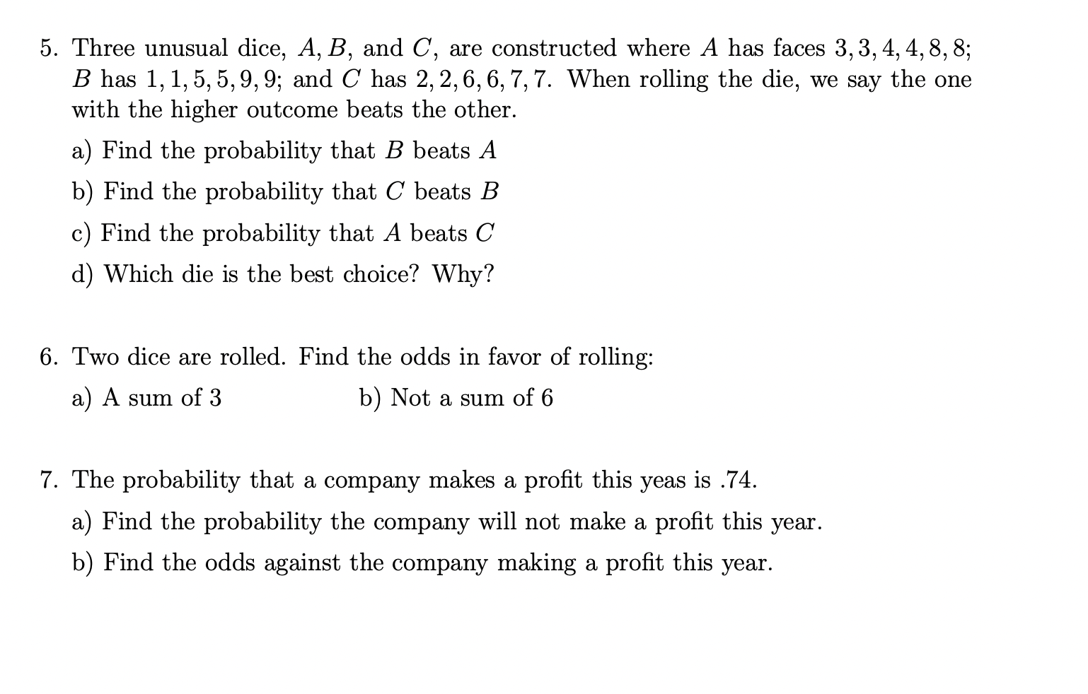 five balls numbered 1,2,3,4, and 5. A ball is drawn at random,