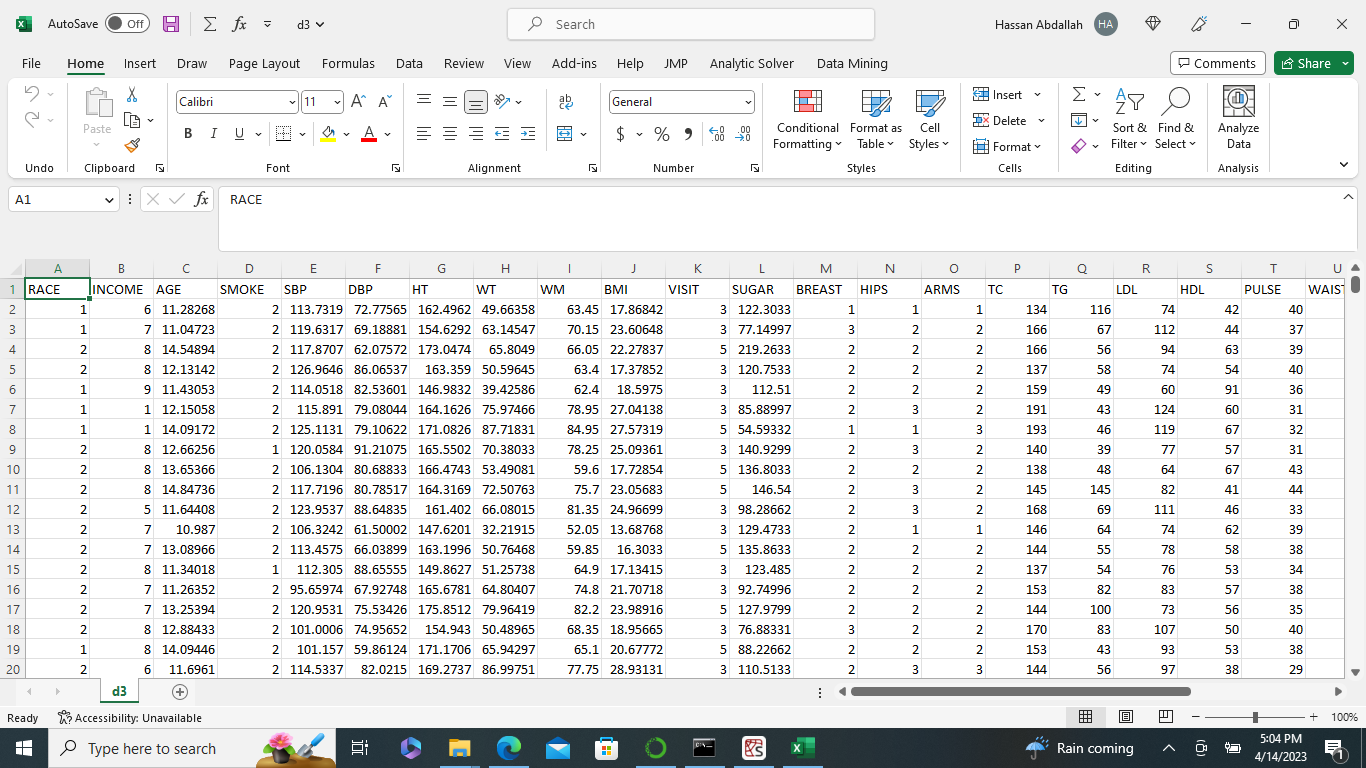 Hassan Abdallah HA Comments Share Insert x Delete Conditional Format as Cell