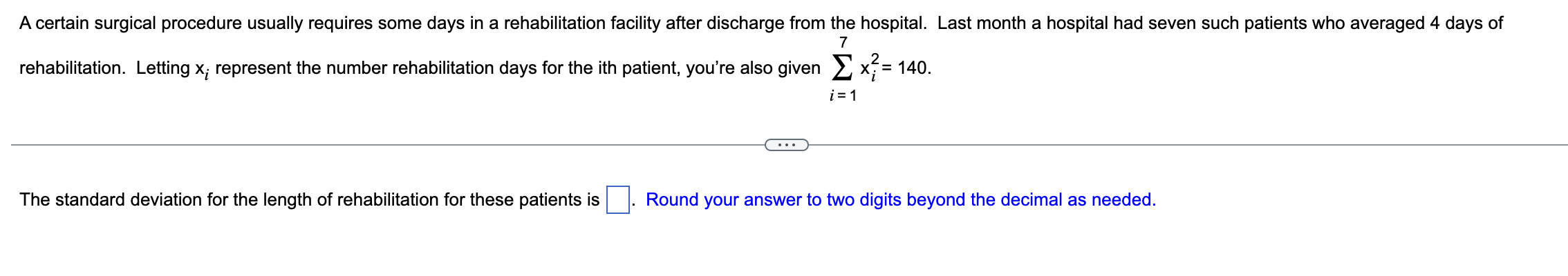 moderately high or high levels. These measures (mg/dL) in sorted order are: