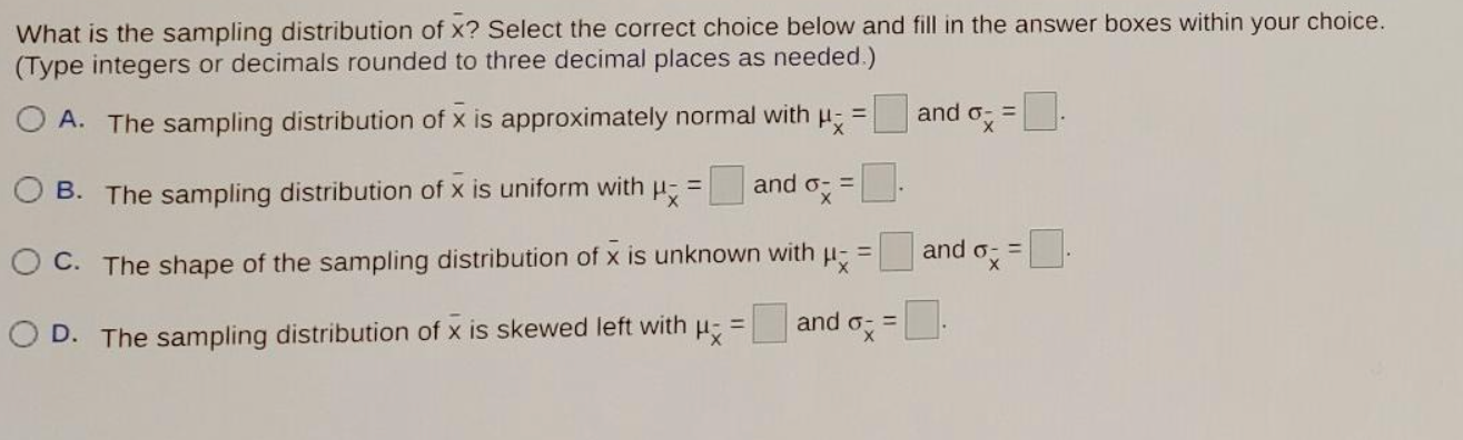 a population that is skewed left with = 90 and 3. Does