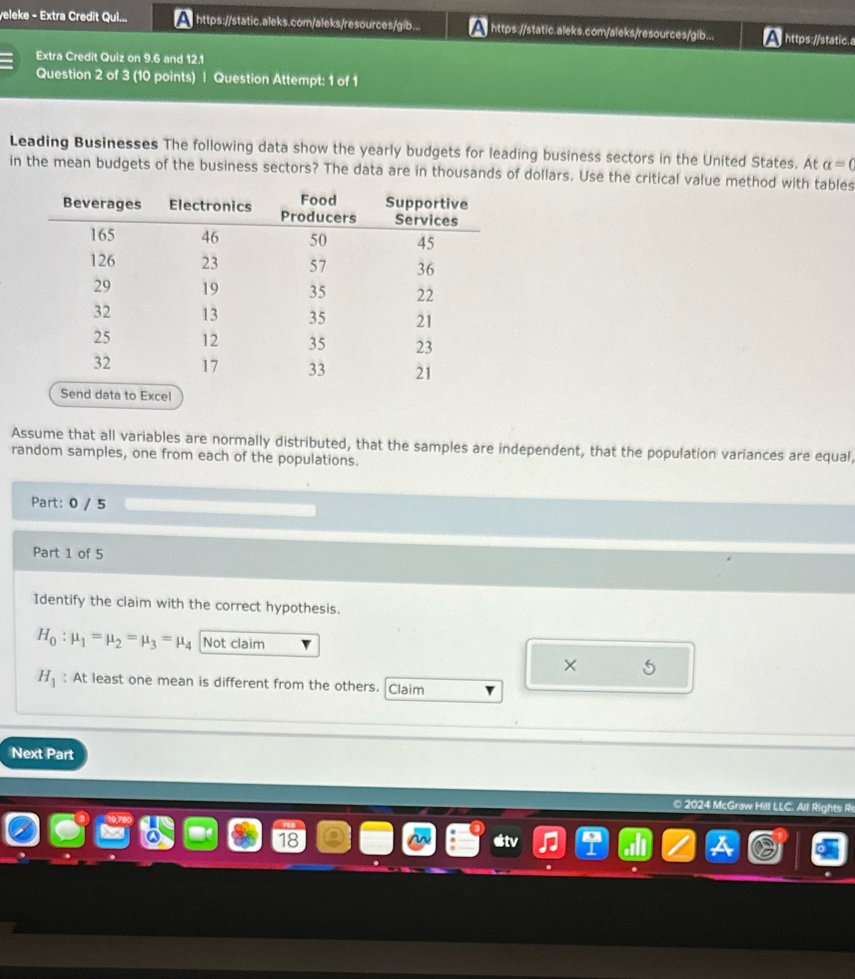 weleke - Extra Credit Qui... A https://static.aleks.com/aleks/resources/gib... Extra Credit Quiz on 9.6