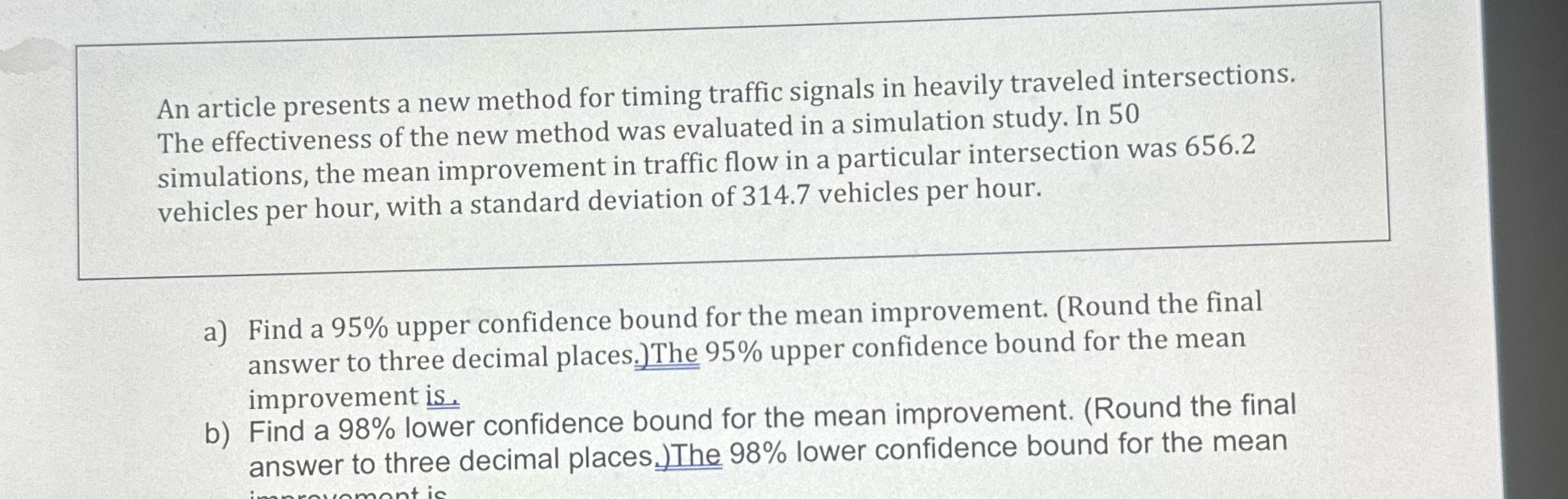 An article presents a new method for timing traffic signals in heavily