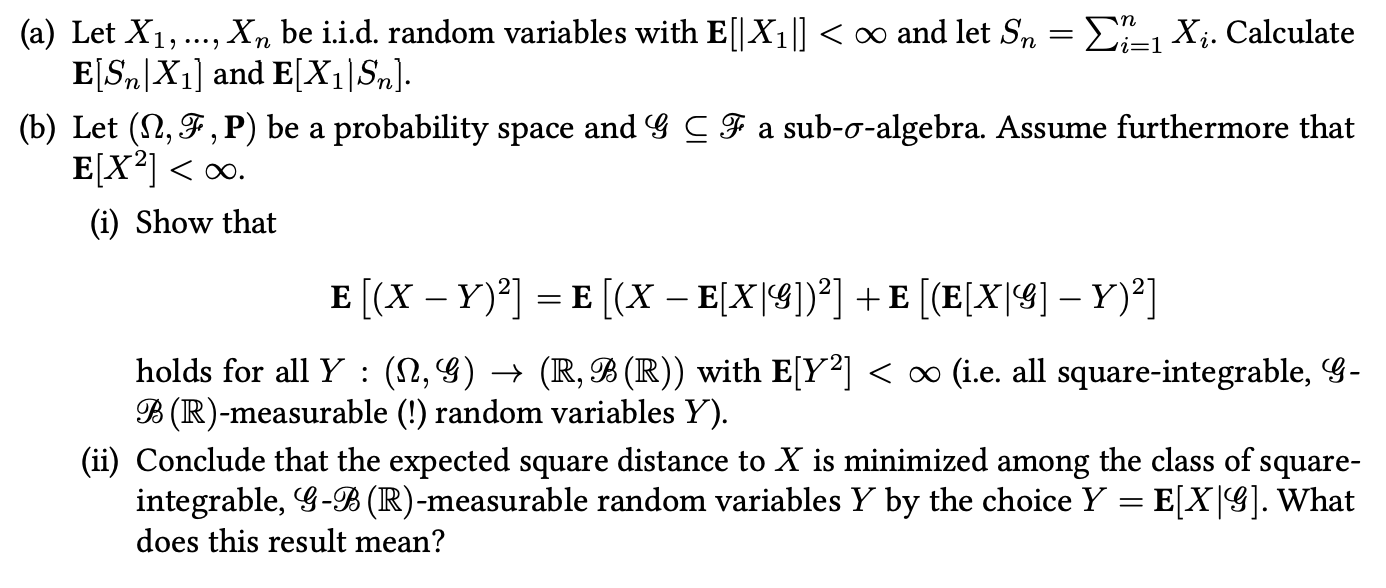 n i=1 (a) Let X1, ..., Xn be i.i.d. random variables with