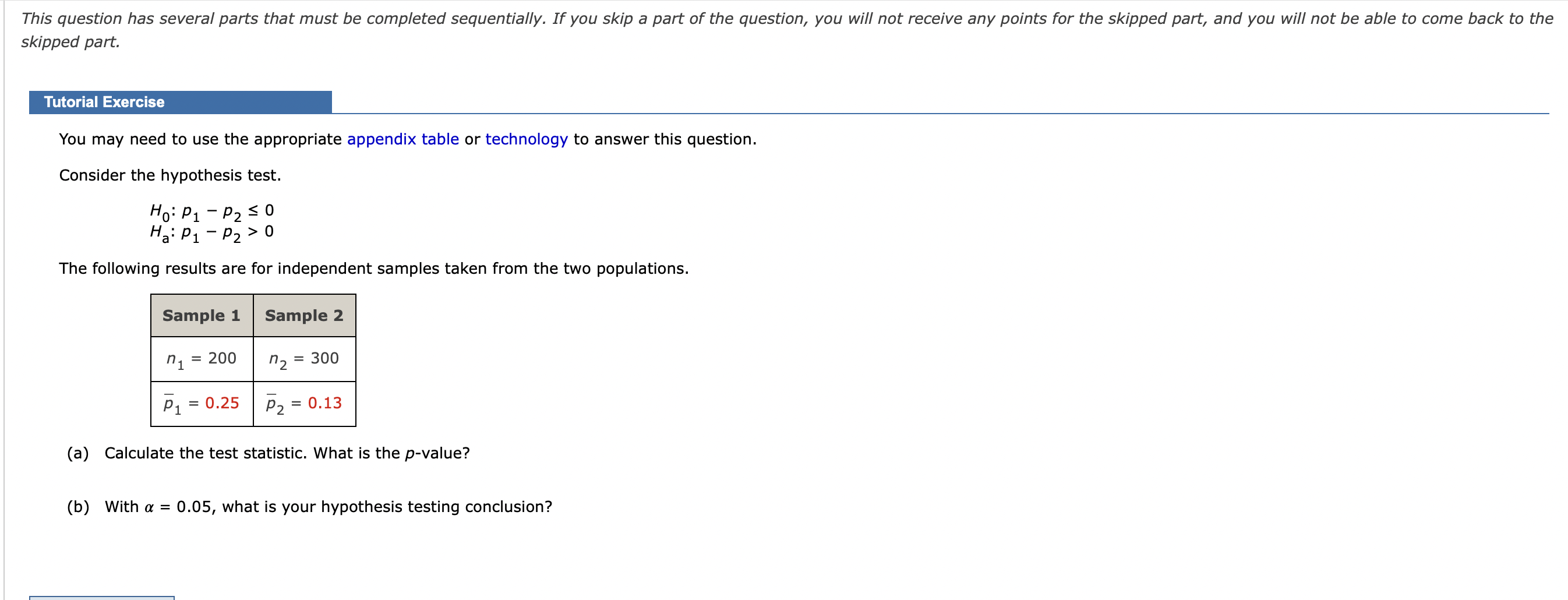 This question has several parts that must be completed sequentially. If you