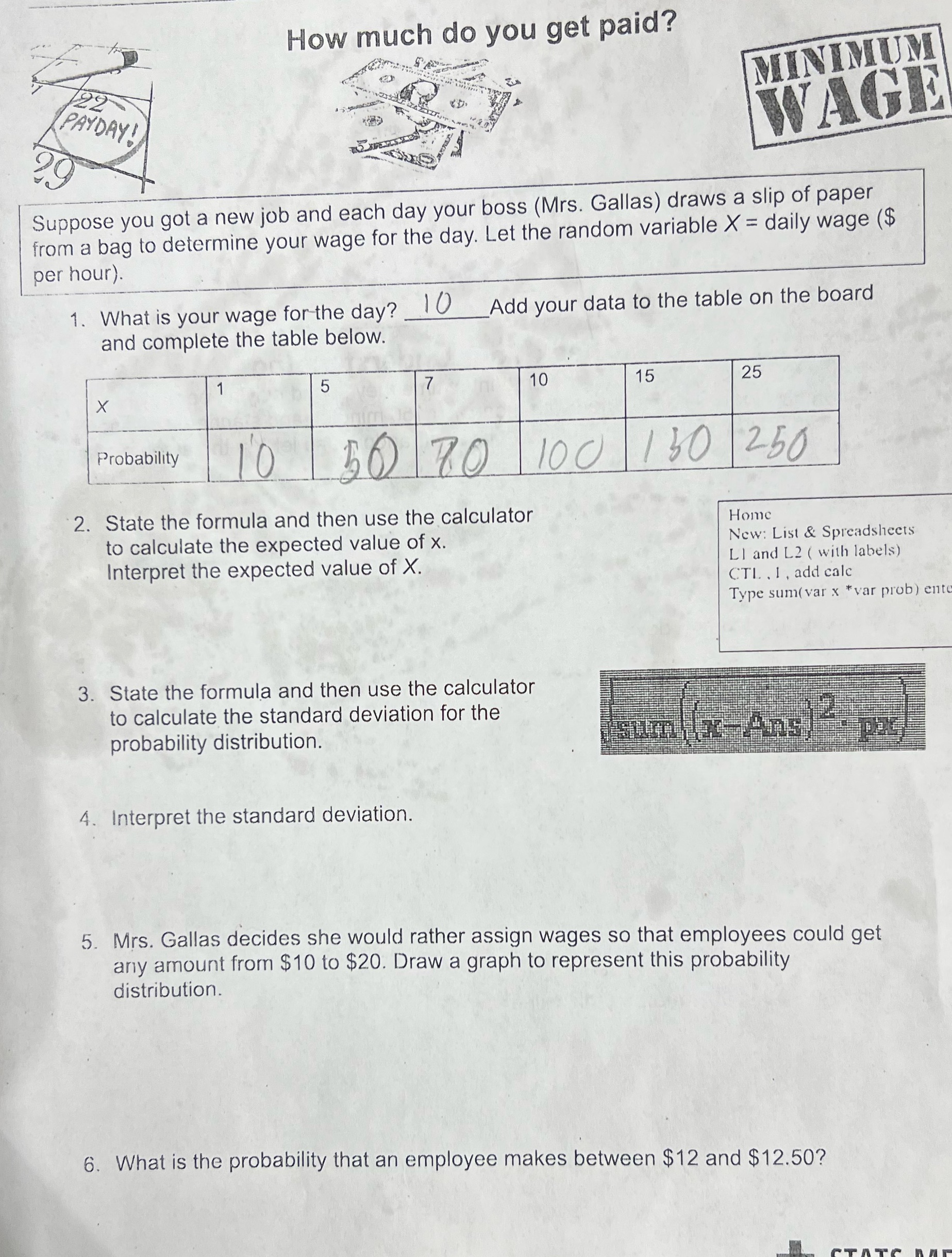 How much do you get paid? MINIMUM WAGE 22 PAYDAY! 29 Suppose