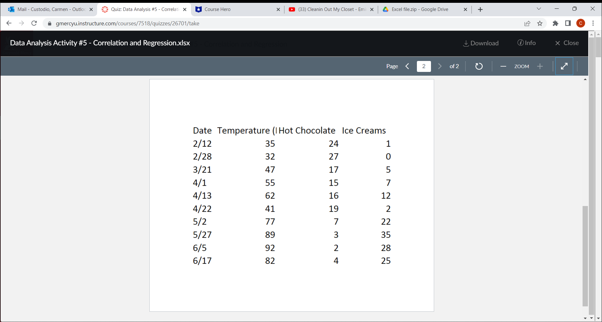 Mail - Custodio, Carmen - Outloo X Quiz: Data Analysis #5 -