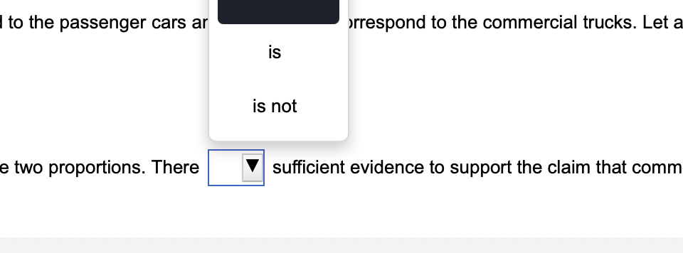 389 commercial trucks, 59 had only rear license plates. A reasonable hypothesis