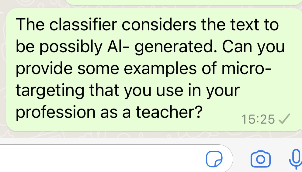 you for your post can you provide some examples of micro-targeting that