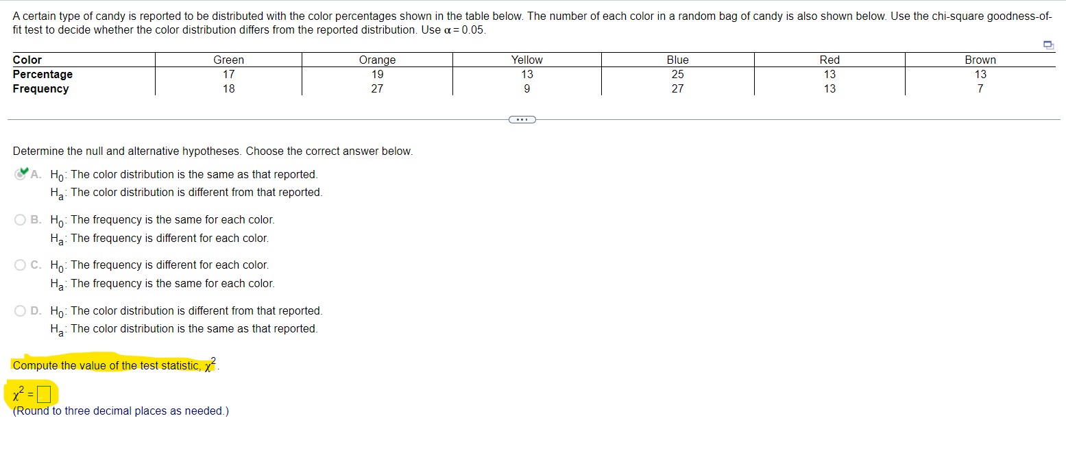 A certain type of candy is reported to be distributed with the