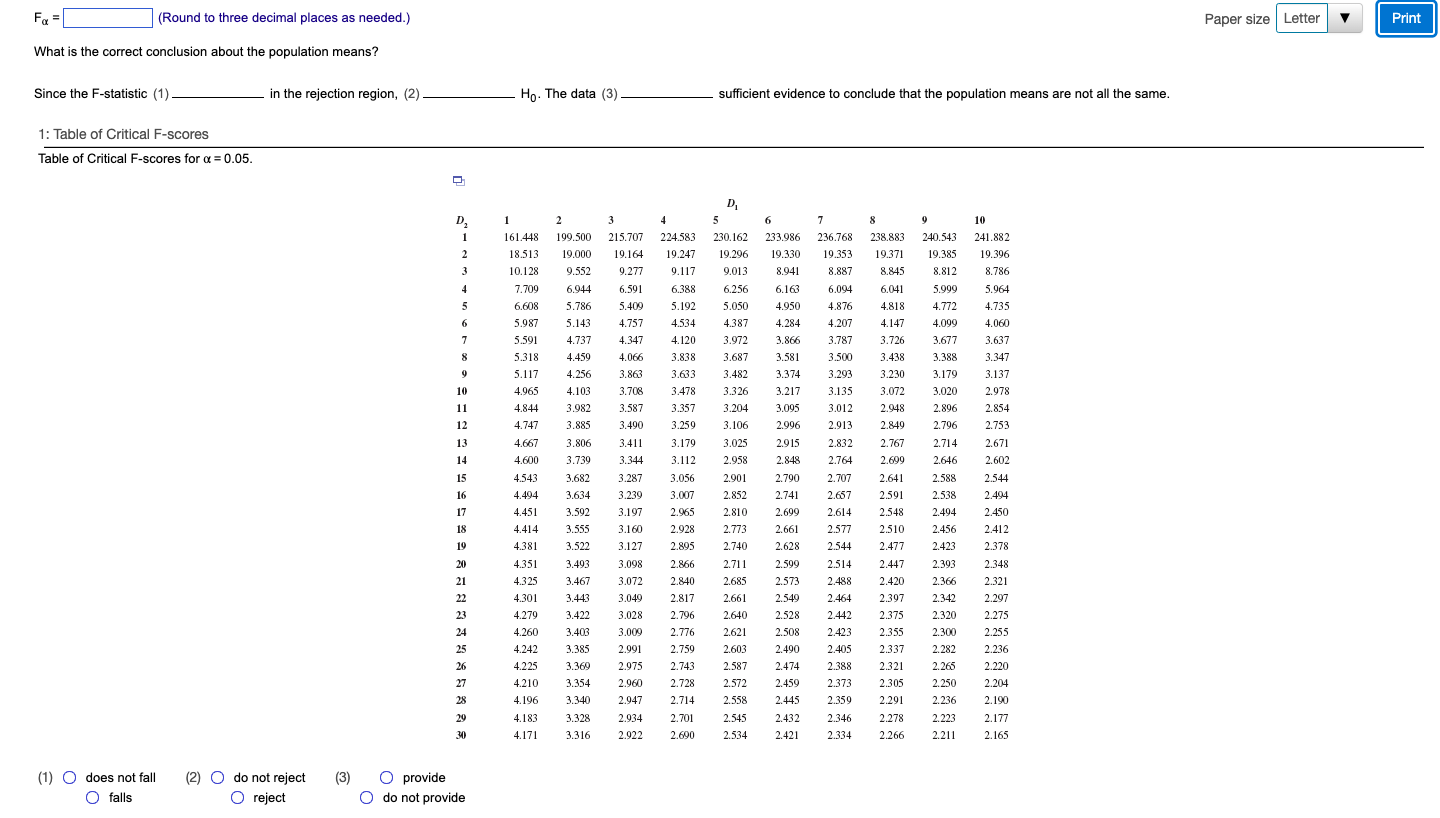 a) Calculate the total sum of squares (SST) and partition the SST