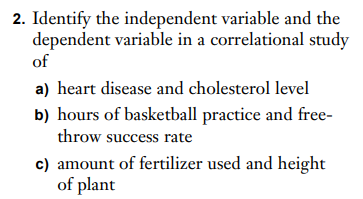 the following pairs of variables. a) hours of study, examination score b)