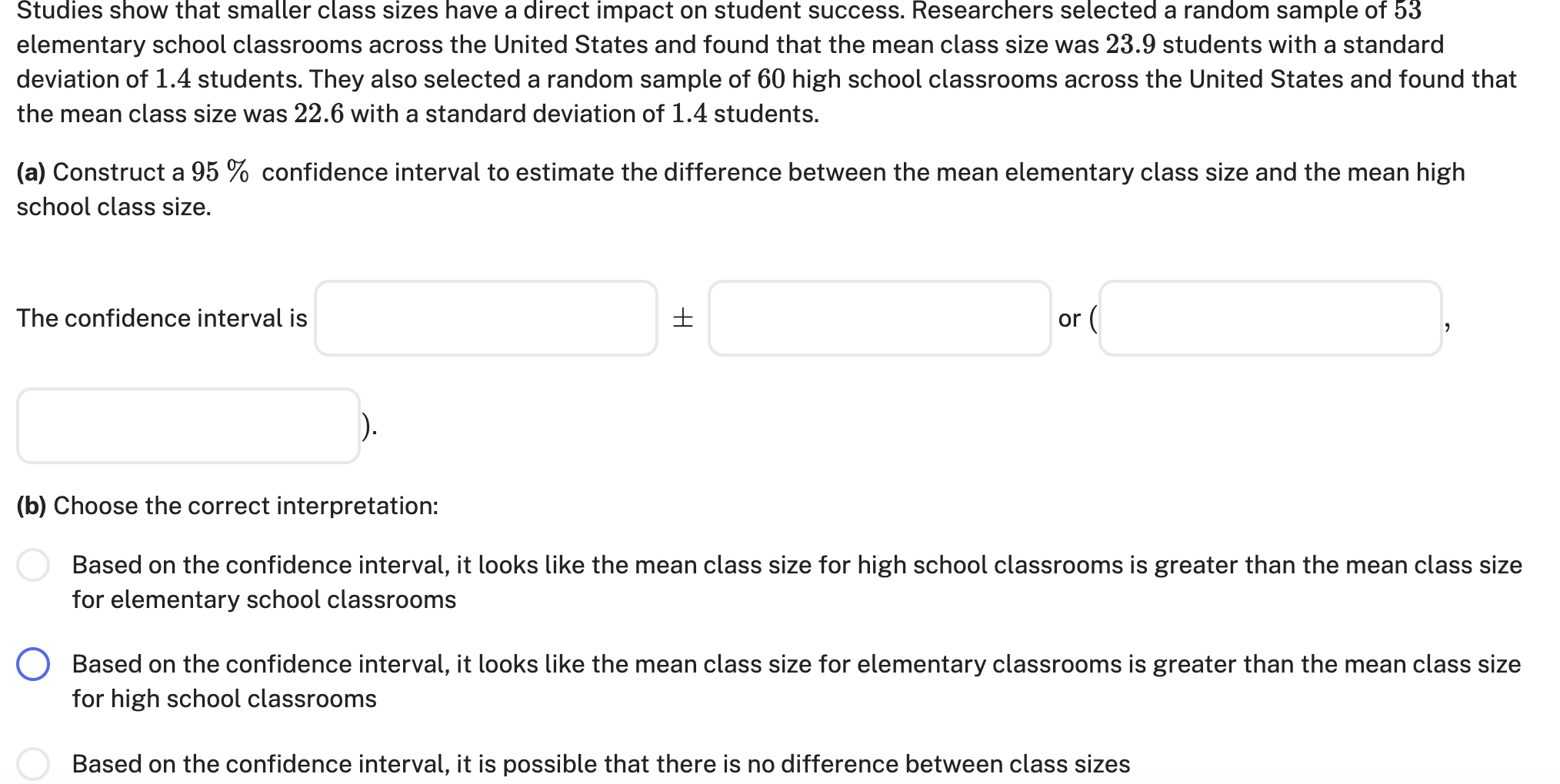 Studies show that smaller class sizes have a direct impact on student