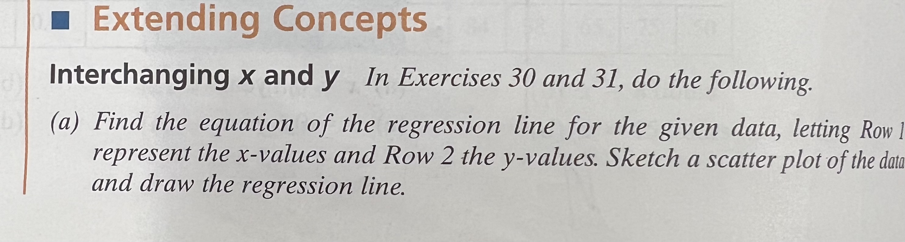 Extending Concepts Interchanging x and y In Exercises 30 and 31, do