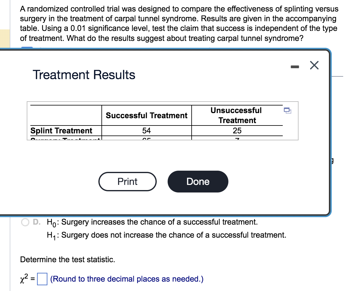A randomized controlled trial was designed to compare the effectiveness of splinting